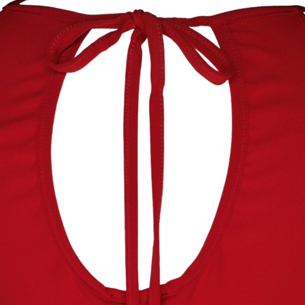 Venus Women's Size XL Red Sleeveless Ruffle Halter Top - Picture 4 of 5